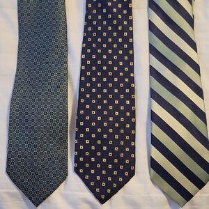 Elegant Men's Tie Set - Blue, Navy, and Green